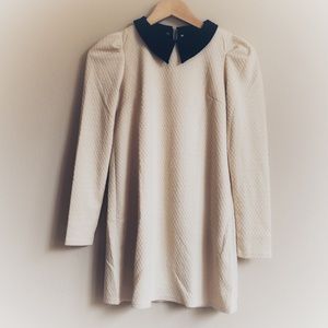 Japanese Shift Dress w/ Removable Collar